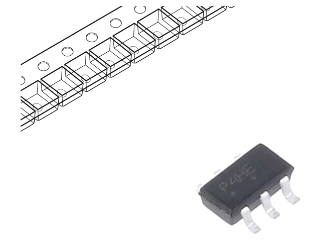 Diode: TVS netwerk; 6,5V; 12A; TSOP6; Ch: 4; rol,band Diode: TVS netwerk; 6,5V; 12A; TSOP6; Ch: 4; rol,band